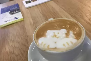 Cappuccino-with-bear-frothy coffee  Paddlers Rest Cafe